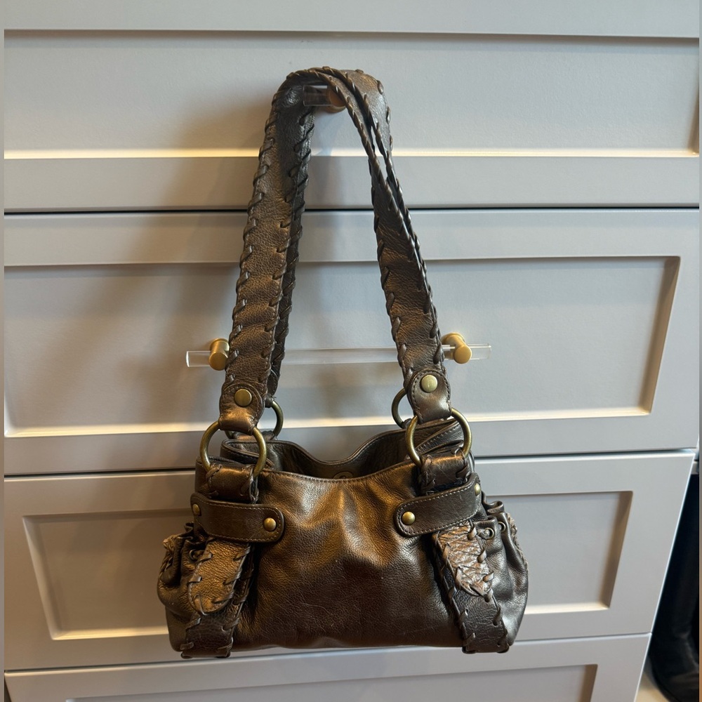 NOW AVAILABLE - Kooba Brown Shoulder Bag with Sleek Design and Spacious Interior